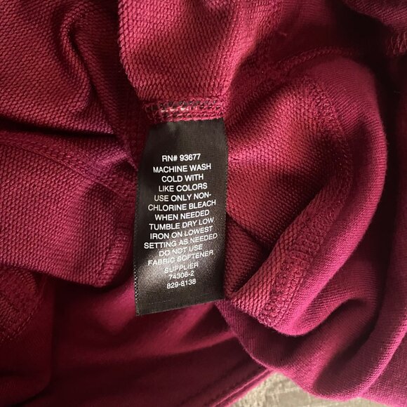 St. John's Bay Active Pants Women's Large Rose Wine French Terry Straight Leg - Picture 7 of 7